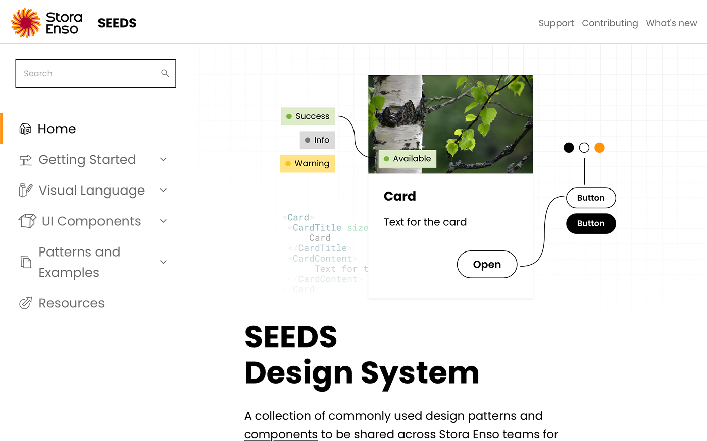 Stora Enso SEEDS design system documentation